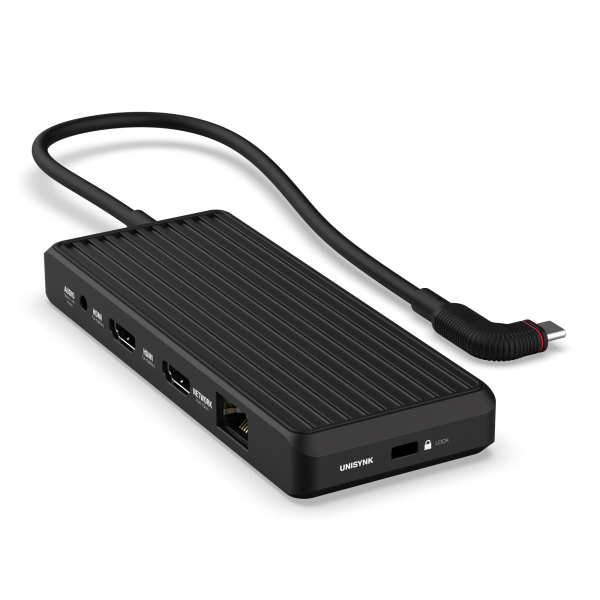 Unisynk 10 Port USB-C Hub 4K 60Hz 100W Black