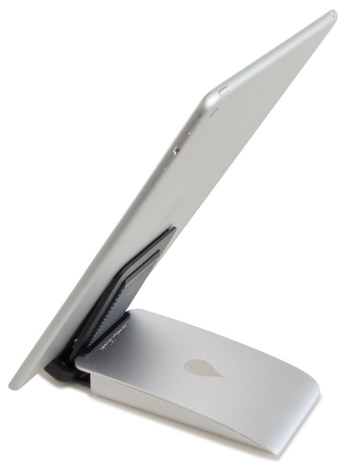 Rain Design iSlider is easy to carry, use and keep. Simply slide out its base, adjust to your preferred viewing or typing angle and put on your iPad. iSlider collapses back into an pocketable form factor that fits into your jeans.