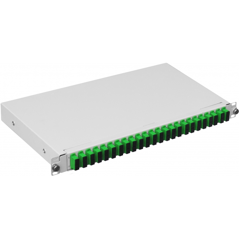 Mantar PS 19" 1U SC 24 Duplex Slide | Fiber optic patchpanel | slide-out, depth 255 mm