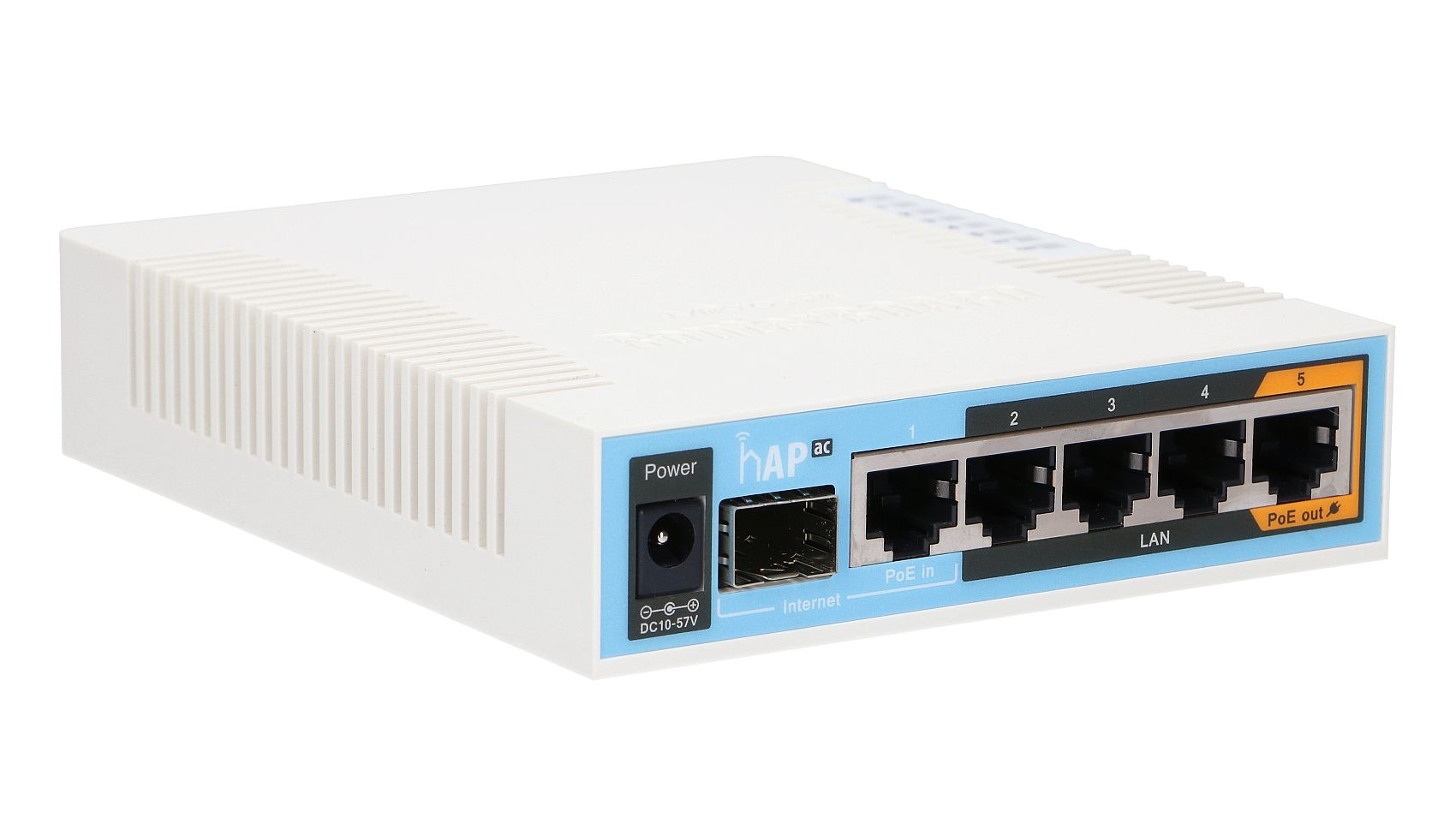 MikroTik hAP ac | WiFi Router | RB962UiGS-5HacT2HnT, Dual Band, 5x RJ45 1000Mb/s, 1x SFP, 1x PoE