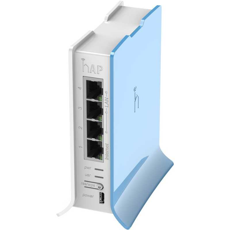 MikroTik hAP lite tower WiFi Router, RB941-2nD-TC, 2.4GHz, 4x RJ45 100Mb/s