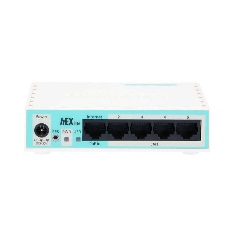 MikroTik hEX lite Router, RB750r2, 5x RJ45 100Mb/s