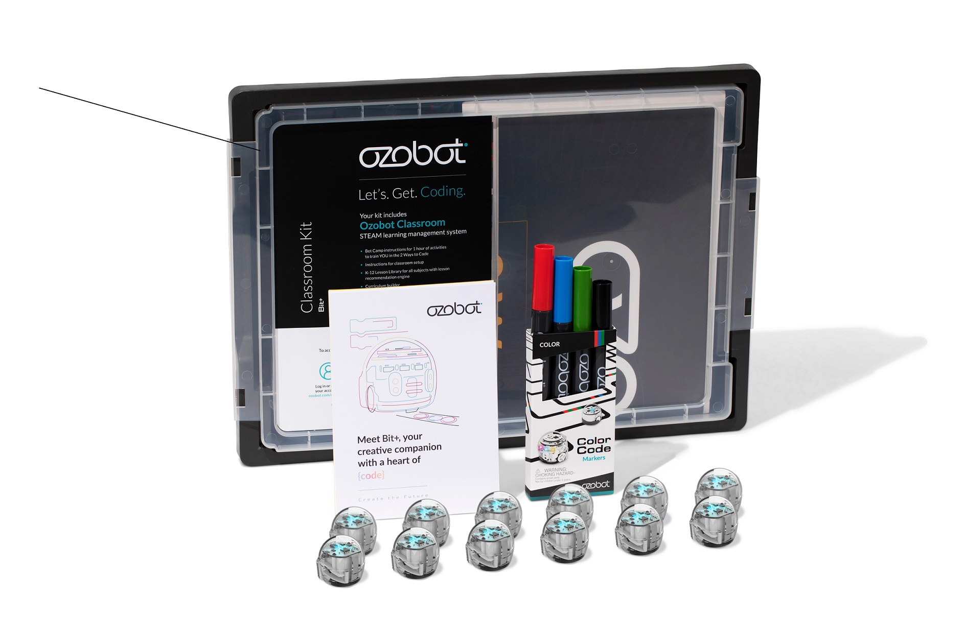 Ozobot MINT Coding Roboter Schulset \"Bit+ Classroom Kit 12 Robots\"