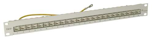 Patch Panel 24xTP, CAT6A, 500Mhz, 19\", Schwarz, Telegärtner,