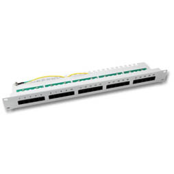Patch Panel 50xTP,CAT3,ISDN,19\",Lichtgrau,