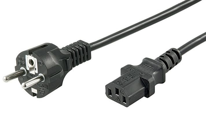 Microconnect PE020418 power cable Black 1.8 m CEE7/7 C13 coupler