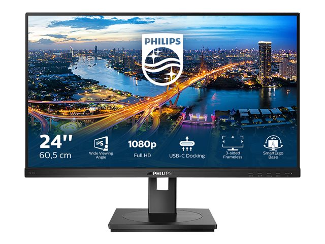 Philips B Line 243B1/00 computer monitor 60.5 cm (23.8") 1920 x 1080 pixels Full HD LED Black