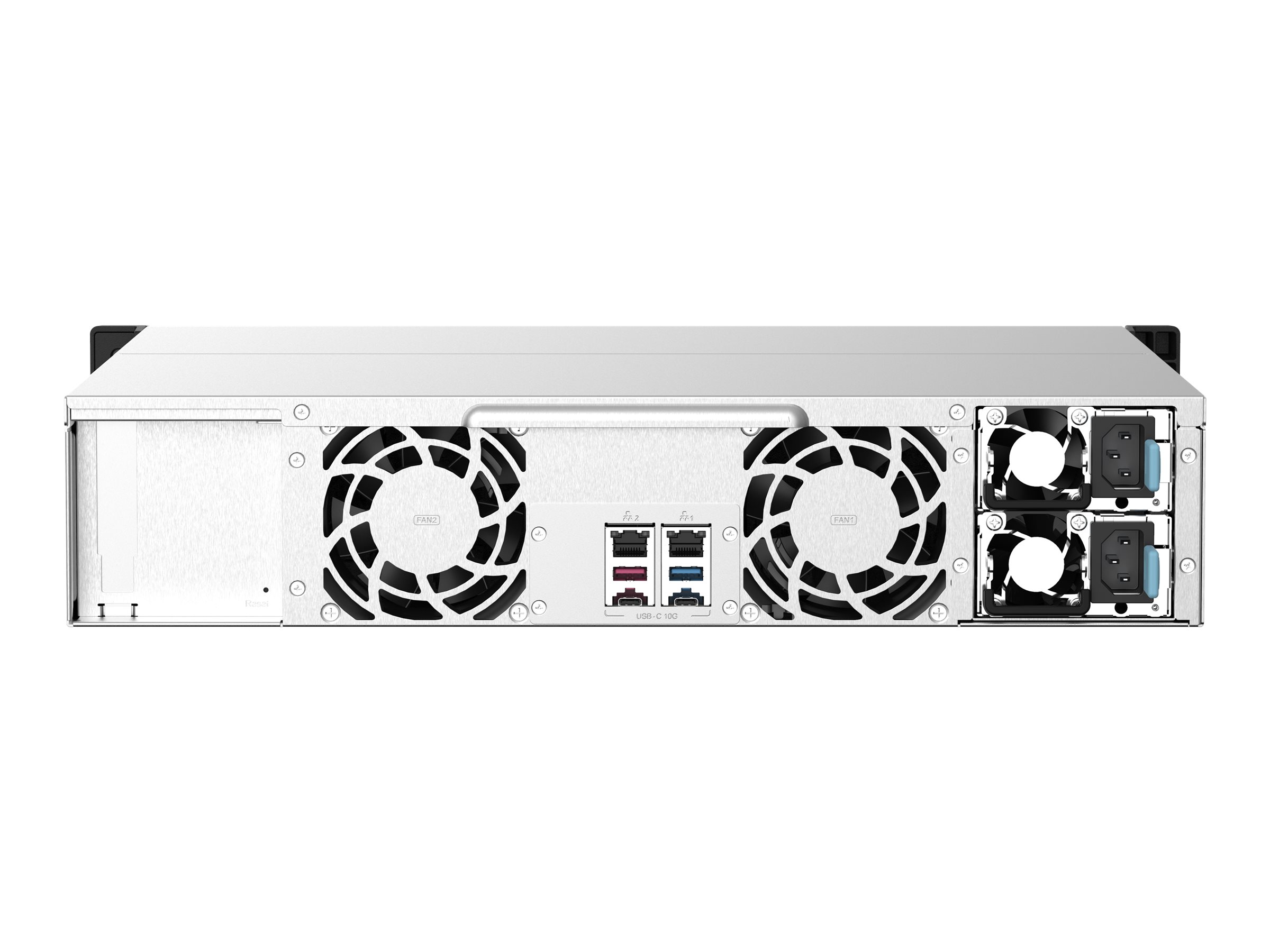 QNAP TS-1273AU-RP-8G NAS/storage server Rack (2U) Ryzen Embedded V1500B 8 GB DDR4 0 TB QNAP QTS Aluminium, Black