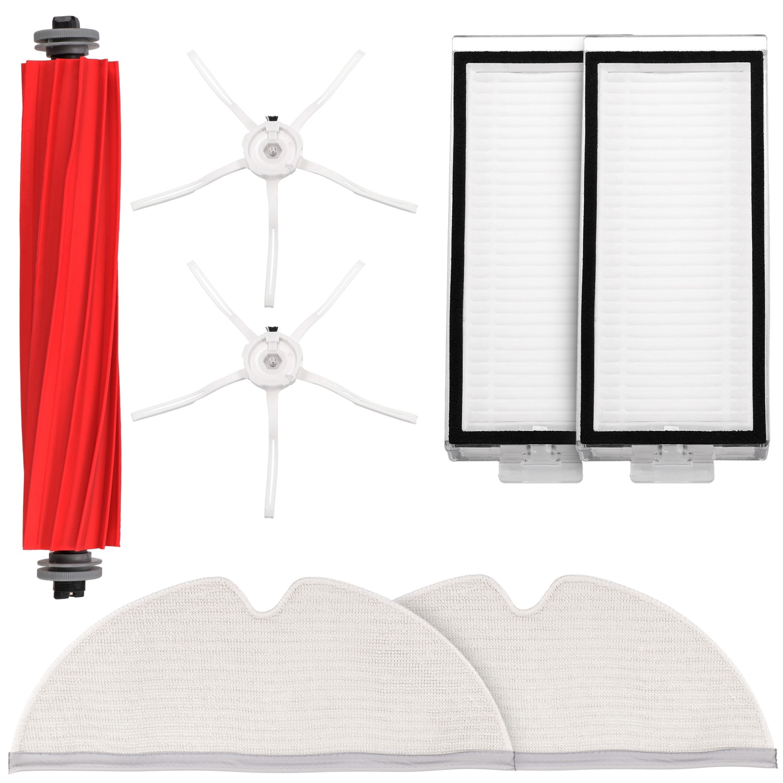 Replacement Parts Set for Roborock Vacuum Cleaners: Brushes, Rollers, Filters, and Mops for Q7 Max Plus + T8
