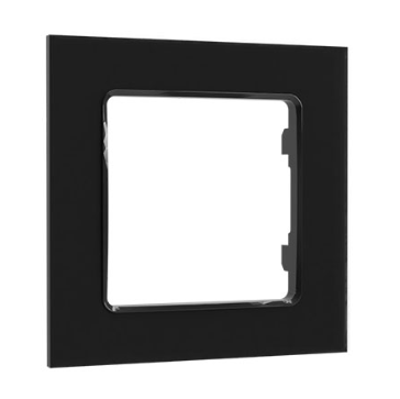 Shelly · Flush-mounted accessories · “Wall Frame 1” · Wall switch frame · 1-gang · Black