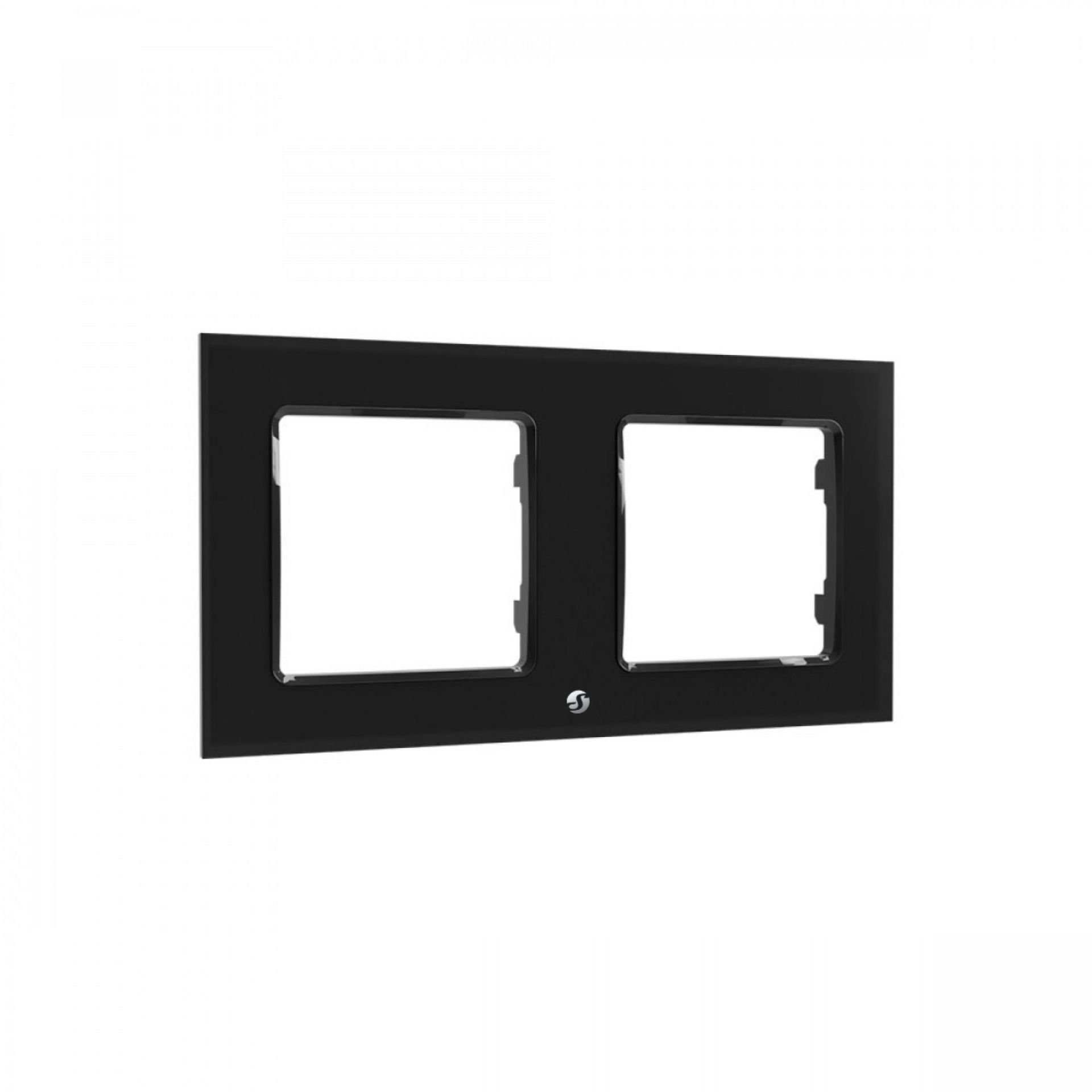Shelly Flush-mounted accessories "Wall Frame 2" Wall switch frame 2-fold Black