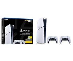 Sony PlayStation 5 Slim Digital Edition 825GB with 2 Dualsense Controller - White