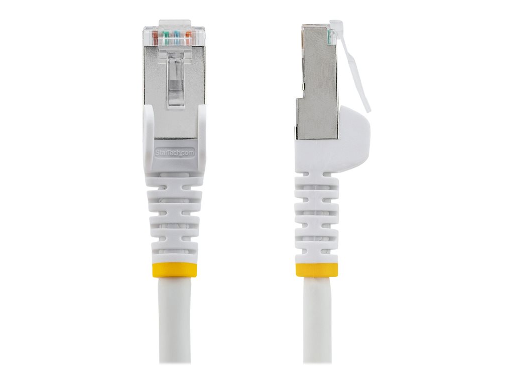 StarTech.com 10m CAT6a Ethernet Cable - White - Low Smoke Zero Halogen (LSZH) - 10GbE 500MHz 100W PoE++ Snagless RJ-45 w/Strain Reliefs S/FTP Network Patch Cord