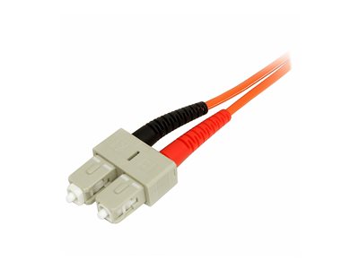 StarTech.com 1m Fiber Optic Cable - Multimode Duplex 50/125 - LSZH Fiber Jumper Cord - LC/SC