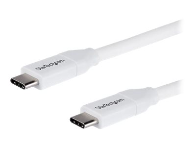 StarTech.com USB-C to USB-C Cable w/ 5A PD - M/M - White - 2 m (6 ft.) - USB 2.0 - USB-IF Certified