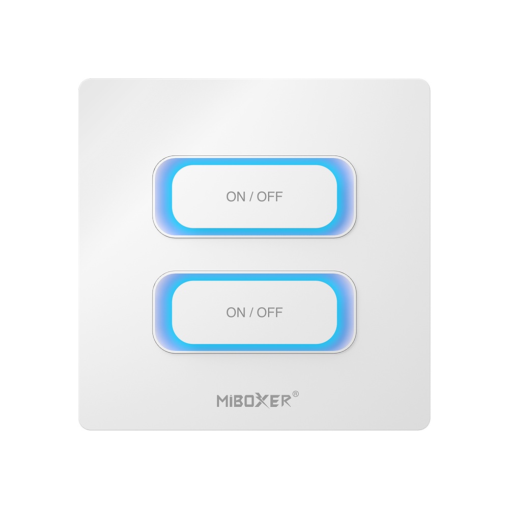 Synergy 21 LED Remote Control 2 Gang Smart Switch 2.4GHz Motion Sensor + Dimming *Milight/Miboxer* (w)