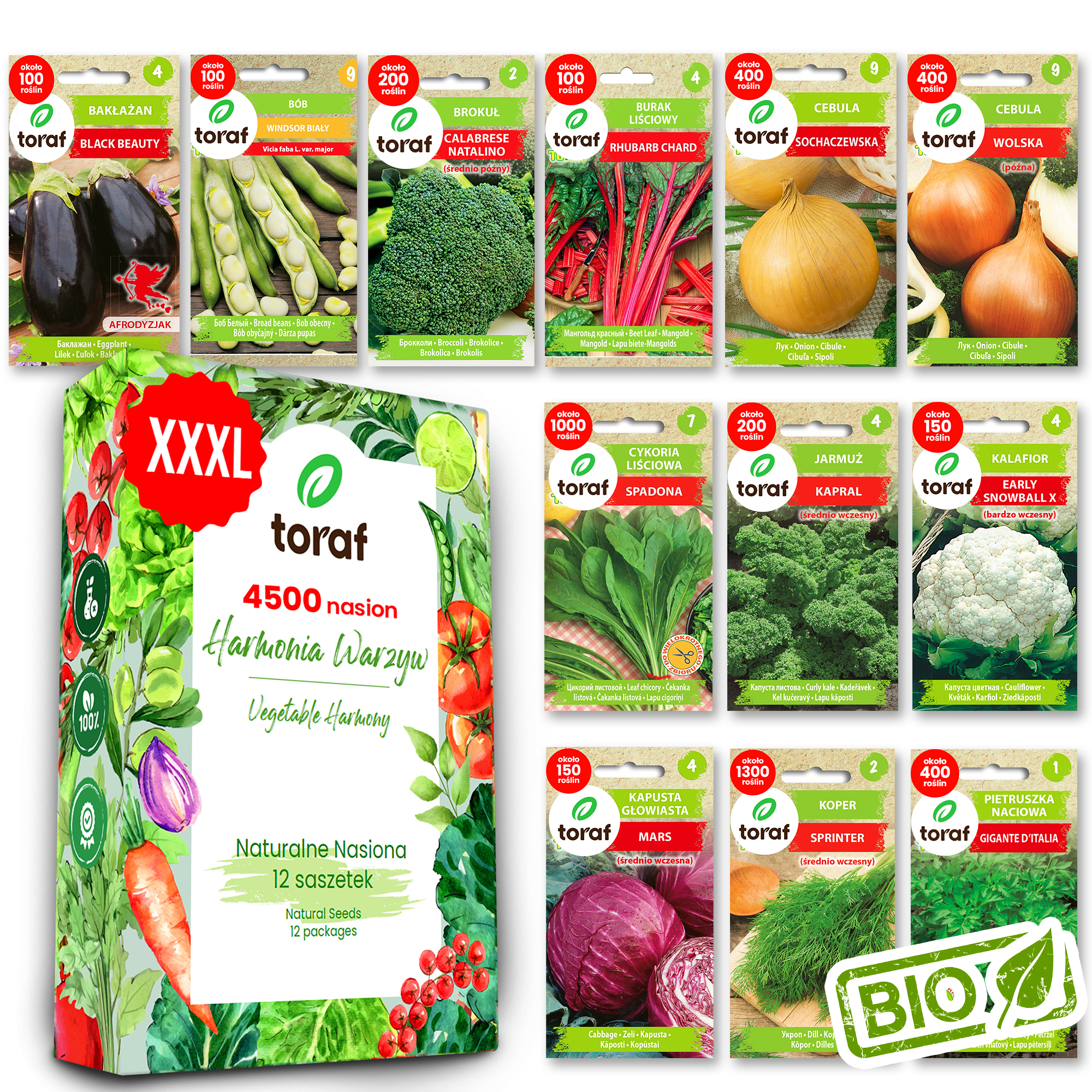 TORAF ZESTAW NASION HARMONIA WARZYW - 12 OPAKOWAŃ