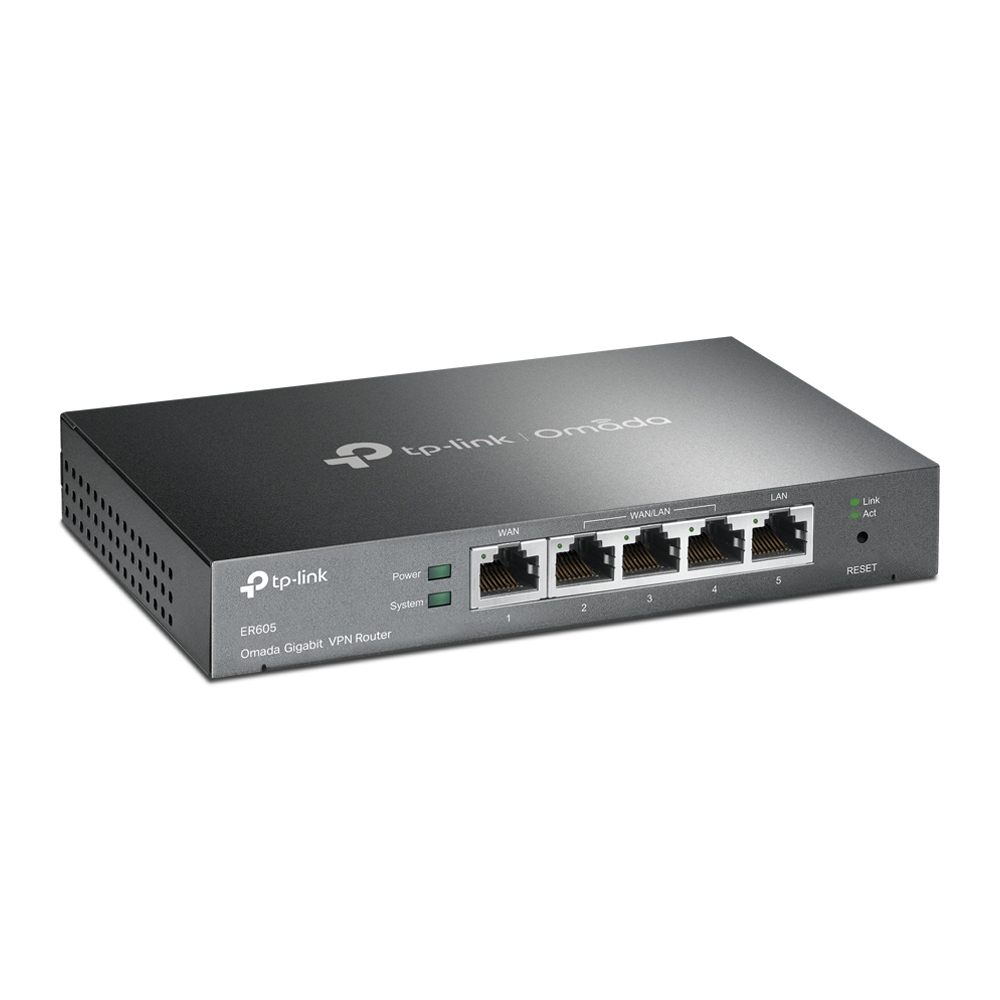 TP-Link - ER605 - SafeStream? Gigabit Multi-WAN VPN Router PORT: 1× G