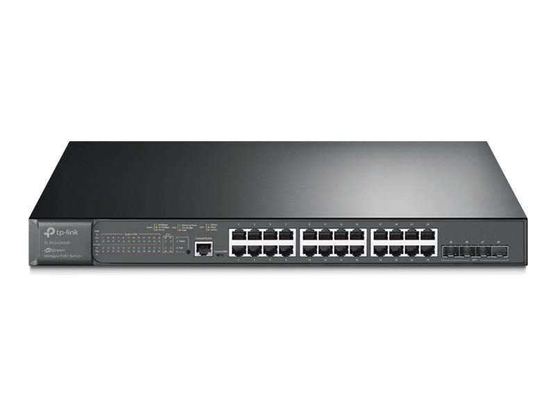TP-Link Omada 24-Port Gigabit and 4-Port 10GE SFP+ L2+ Managed Switch with 24-Port PoE+