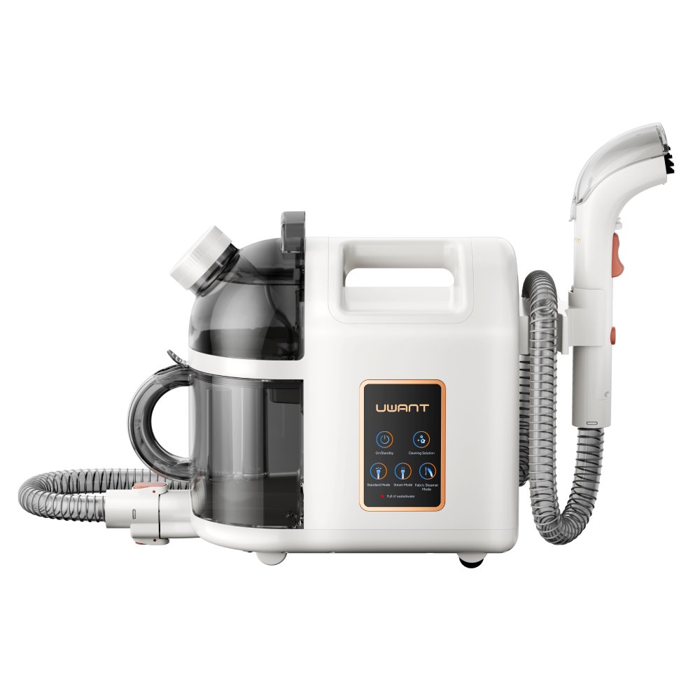 UWANT B200 White | Spot cleaner with steam | for cleaning carpets, sofas, upholstery, 1900W, 12000 Pa, 1500ml tank