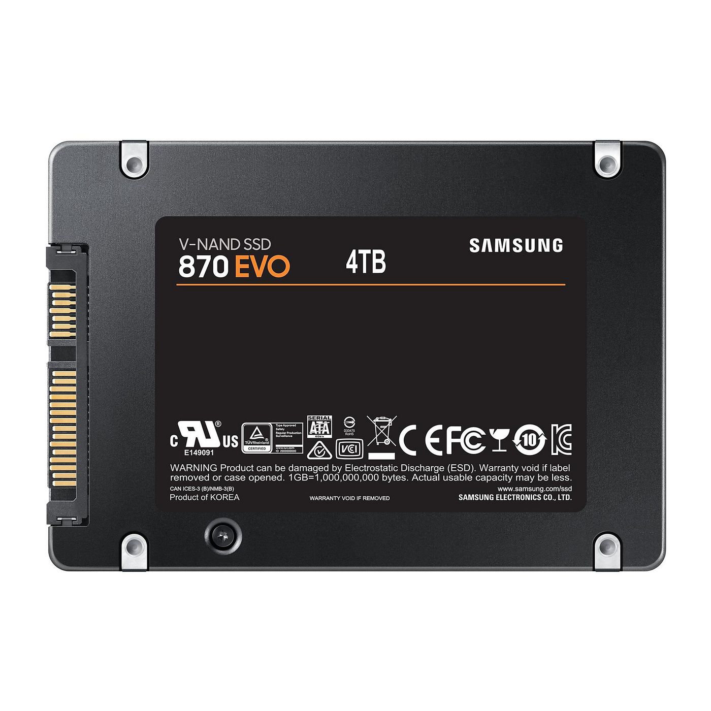 Samsung 870 EVO 4 TB 2.5" Serial ATA III V-NAND MLC