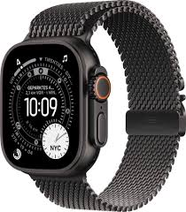 Watch Apple Watch Ultra 3 (2025) 5G 49mm Black Titanium Case with Black Titanium Milanese Loop M - Black