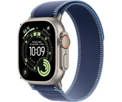 Watch Apple Watch Ultra 3 (2025) 5G 49mm Natural Titanium Case with Trail Loop M/L - Blue/Bright Blue